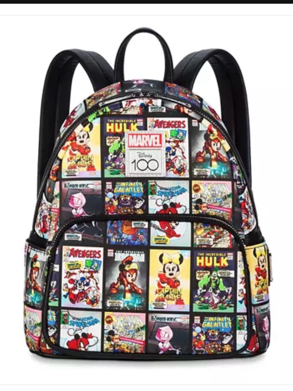 Loungefly Disney 100 Mickey Mouse & Friends Marvel Comics Mini Backpack NWT